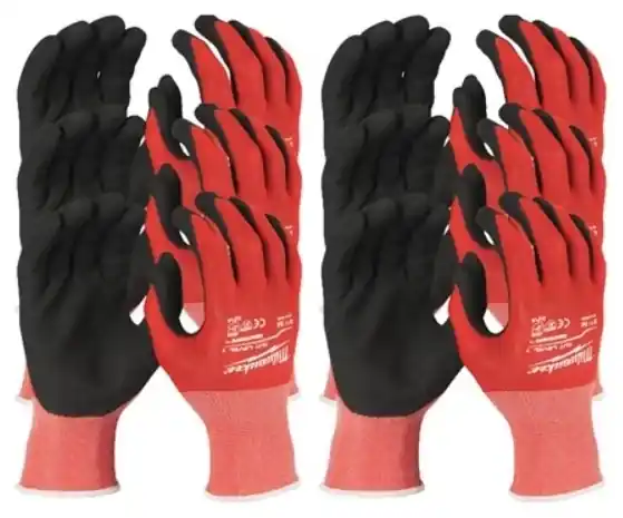 Milwaukee Accessoires 4932471617 Gants de travail trempés Classe de coupe 1/A 12 paires Taille 11/XXL