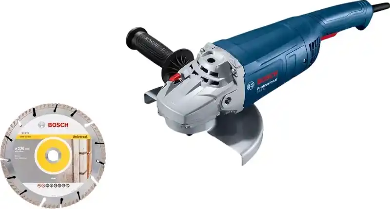 Bosch Bleu 06018C1104 GWS 20-230 P Meuleuse d‘angle en coffret avec disque diamanté