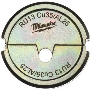 Milwaukee Accessoires 4932459484 RU13 Mâchoire de sertissage Cu35/AL25 35/25mm2 pour M18 HCCT 109/42 Pince à sertir les câbles