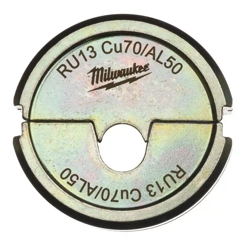 Milwaukee Accessoires 4932459486 RU13 Cu70/AL50 Mâchoire de sertissage 70/50mm2 pour pince à sertir les câbles M18 HCCT 109/42