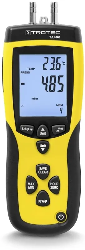 Trotec 3510004007 TA400 Anémomètre Tube de Pitot incluant un certificat d‘‘étalonnage