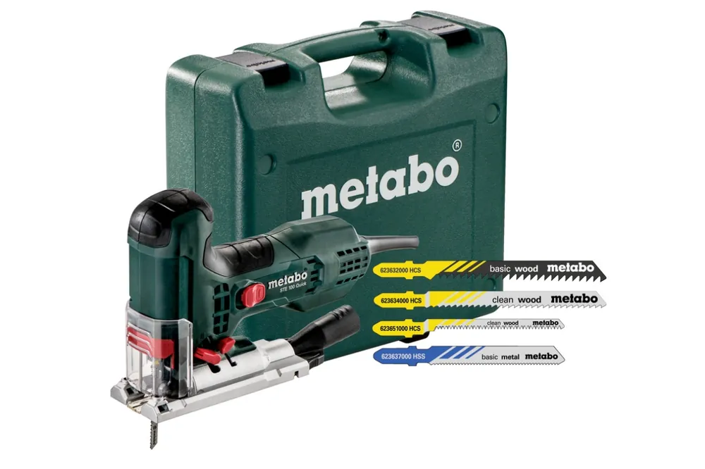 Metabo 601100900 STE 100 Quick SET Scie sauteuse 710 Watt en coffret + 20 lames de scie sauteuse