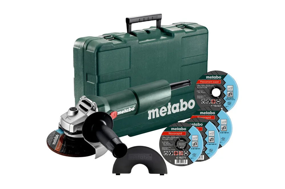 Metabo 603605680 W 750-125 Meuleuse d‘angle 125 mm + accessoires en coffret