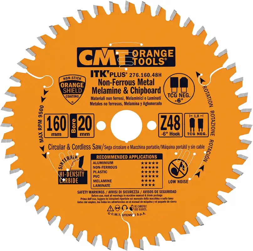 CMT 276.160.48h ITK-Plus Lame de scie circulaire pour les matériaux non-ferreux et composites 160 x 20 x 1,2 x 48D