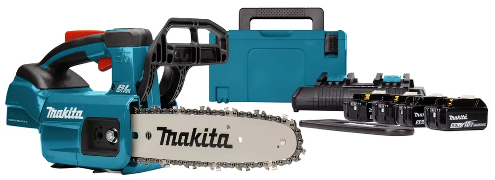 Makita DUC254PT4J LXT 18 V Tophandle tronçonneuse 25 cm Fournie avec un kit de démarrage 197626-8