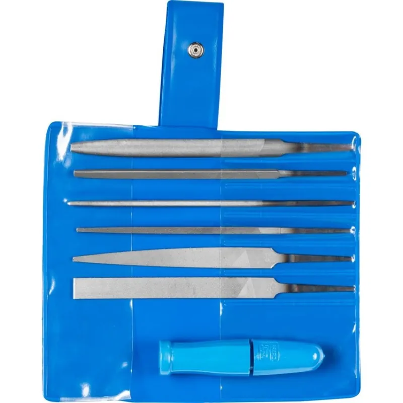 Pferd 11702100 Jeu de limes à clés avec poignée à dégagement rapide 7 pcs. 100 mm cap 2 pour les travaux de limage délicats