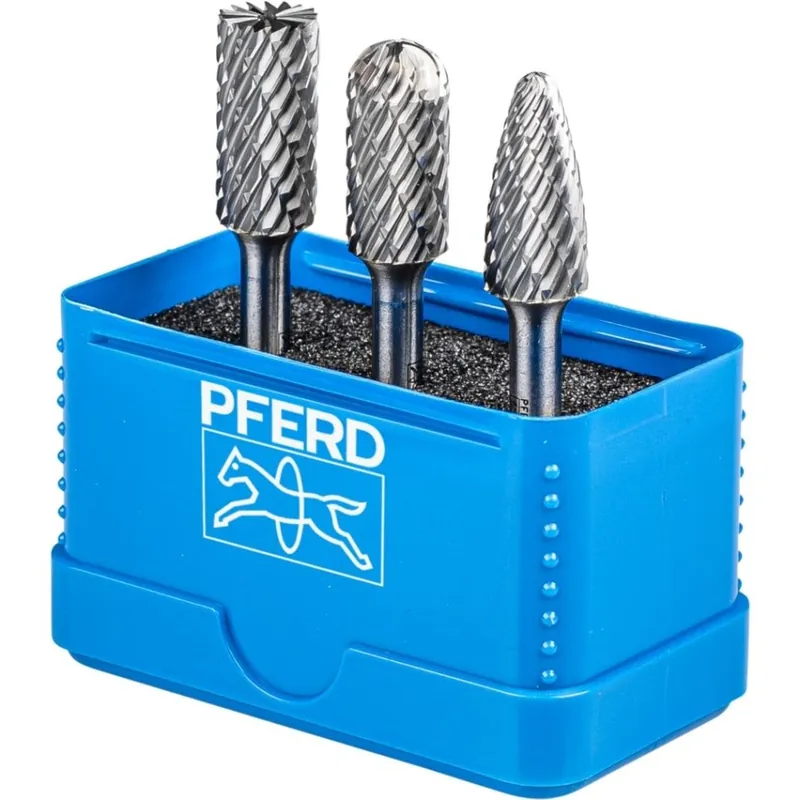 Pferd 21901414 Jeu de fraises haute performance en carbure de tungstène ALLROUND 3 pièces fraise-Ø 12 mm fraise-Ø 6 mm universelle grossière