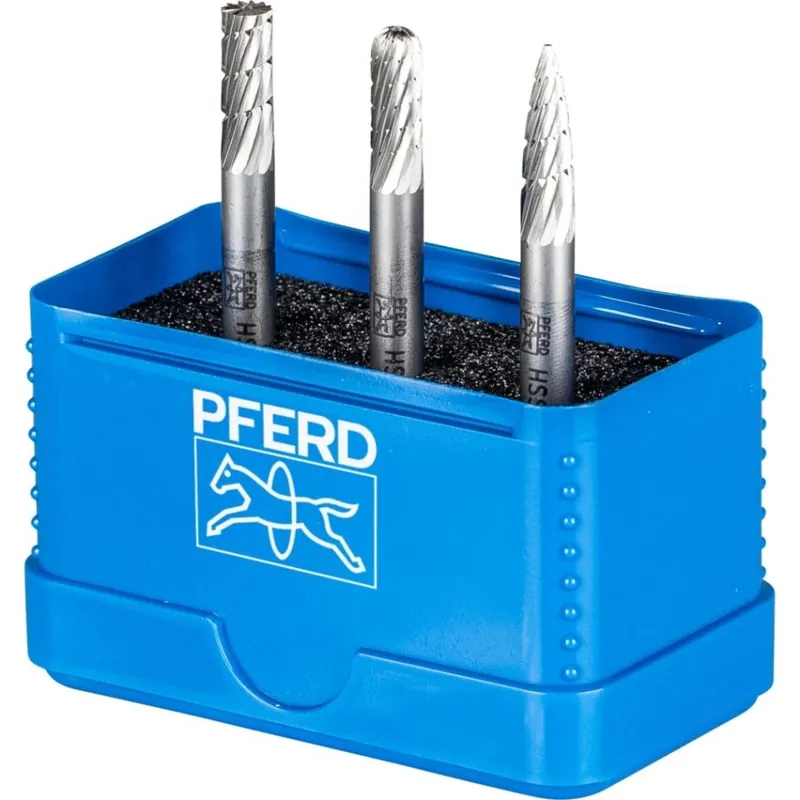 Pferd 22900810 Jeu de fraises HSS 85 Jeu de 3 pièces 3 fraises Ø 6 mm universel moyen-fin