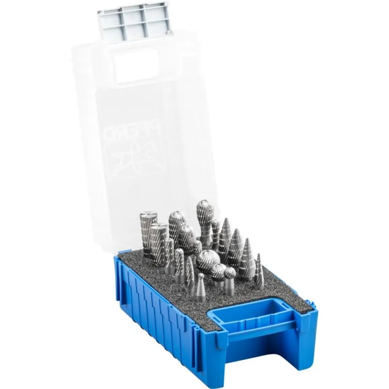 Pferd 22900833 Jeu de fraises en acier rapide 83 18 pièces denture 3 fraises Ø 6 mm universel moyen-fin