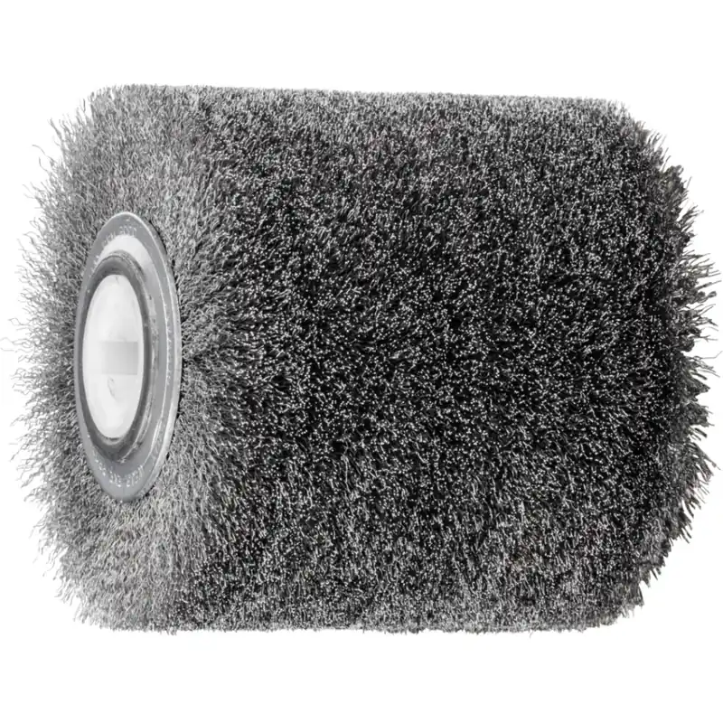 Pferd 43509003 Brosse à rouleau WBU Ø 100x100x19,1 mm trou d‘arbre fil d‘acier inoxydable Ø 0,20 satin machine