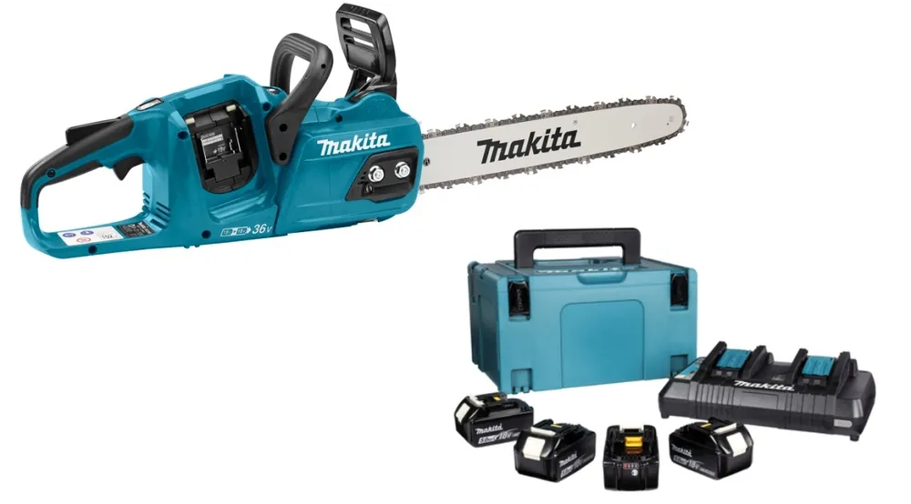 Makita DUC405PT4J LXT 18 V Accu Tronçonneuse 40 cm Fournie avec un kit de démarrage 197626-8