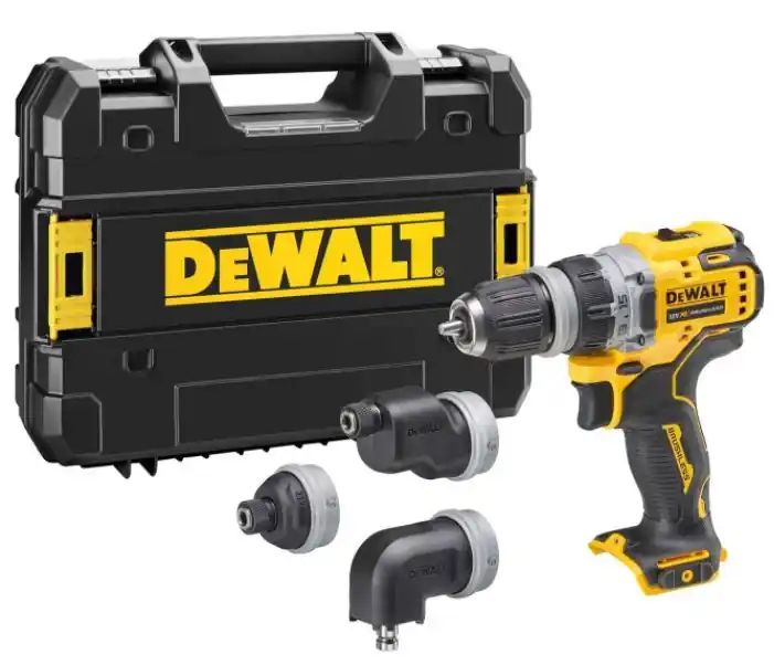 DeWalt DCD703NT-XJ Perceuse-visseuse sans fil multi-têtes 12V sans batteries ni chargeur