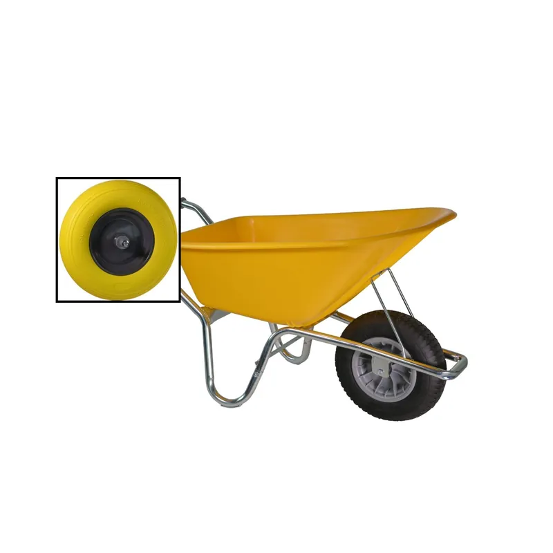Little Jumbo 1251000885 Brouette de chantier HDPE jaune anti-fuite - 100 litres