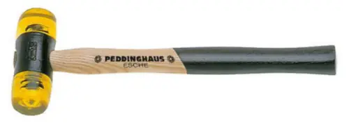 Peddinghaus 5034020027 Marteau en plastique gr.2 27mm manche en frêne jaune