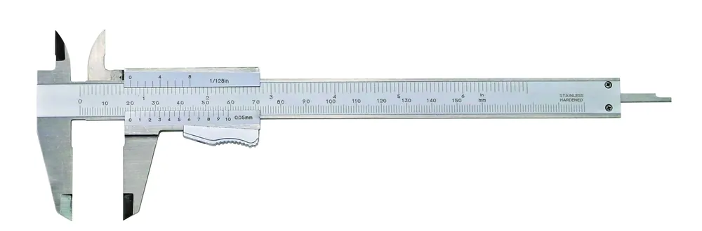 MIB 01001001 Jauge à coulisse "PRECISION" en acier inoxydable 150x40mm avec blocage de couple dans le coffret