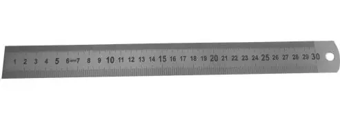 MIB 07074096 Règle en acier inoxydable 300x30x1,0mm mm+1/2mm double face