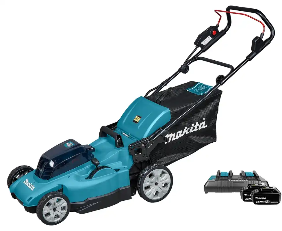 Makita DLM480PT2 Tondeuse sans fil 48 cm 2 x 18 Volt 5.0Ah Li-Ion