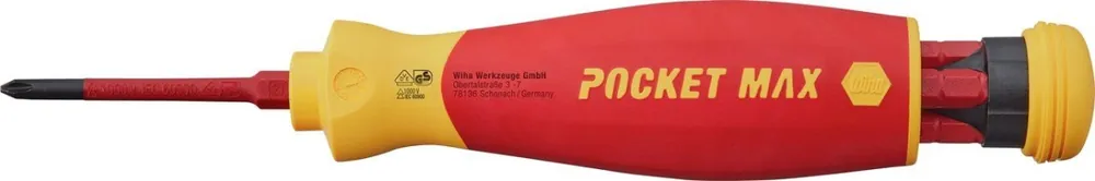 Wiha 45296 Tournevis VDE avec magasin d‘embouts PocketMax®