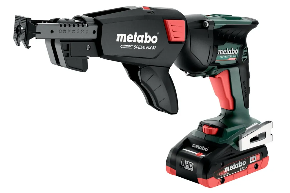 Metabo 620062540 HBS 18 LTX BL 3000 Accuschroefmachine 18V 4,0Ah Li-Ion + Speed Fix 57 Schroefmagazijn