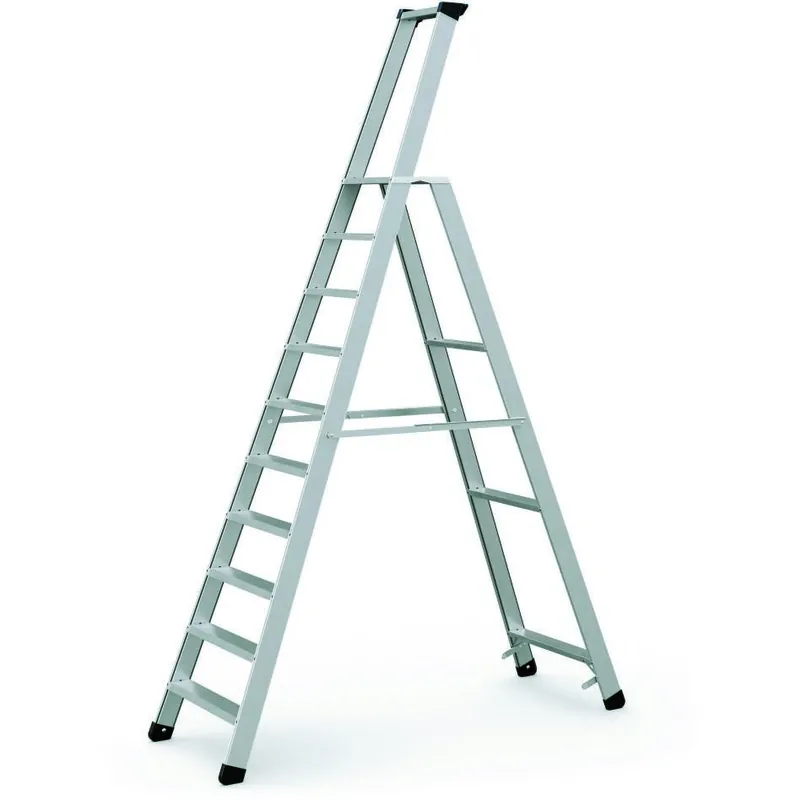 Zarges 40340 Escalier à plate-forme pliante Seventec Z500 - 1 x 10 marches L = 3,05m