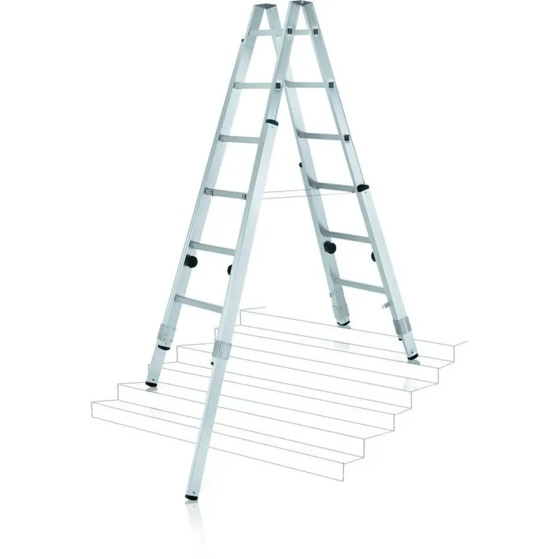 Zarges 41936 Varioflex B Echelons étanches et rampes extensibles - 2 x 6 SP L = 1,80 m