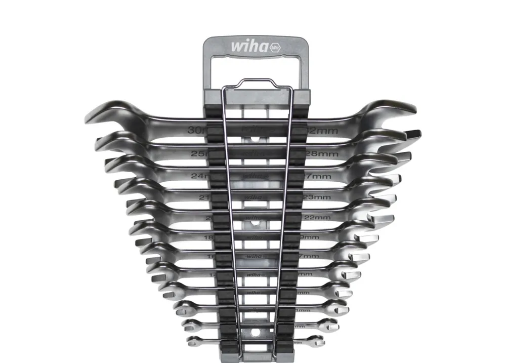 Wiha 44753 Jeu de clés à double ergot 13 pièces, support inclus