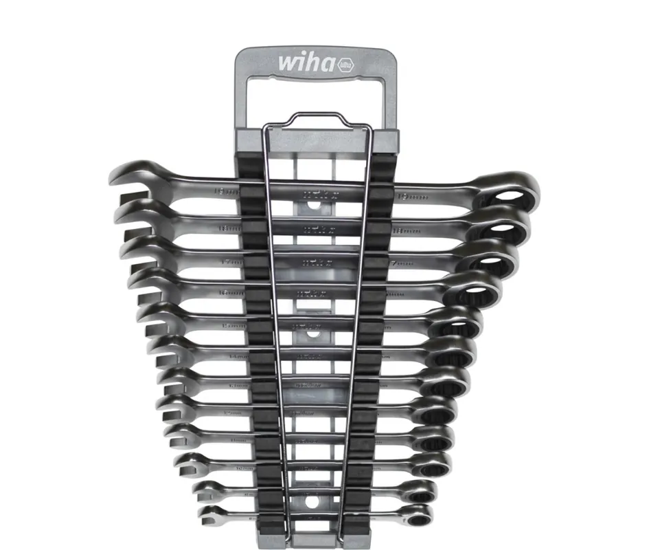 Wiha 44665 Clé à cliquet à anneau 13 pcs incl. support