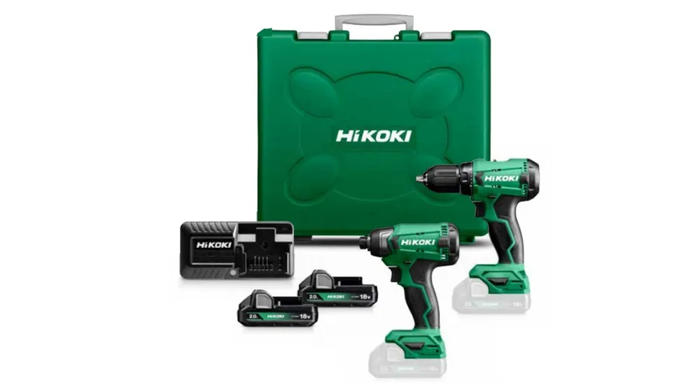 HIKOKI KC18DAWAZ Combiné - Perceuse sans fil DS18DA + visseuse à chocs sans fil WH18DA 18V 2.0ah Li-Ion