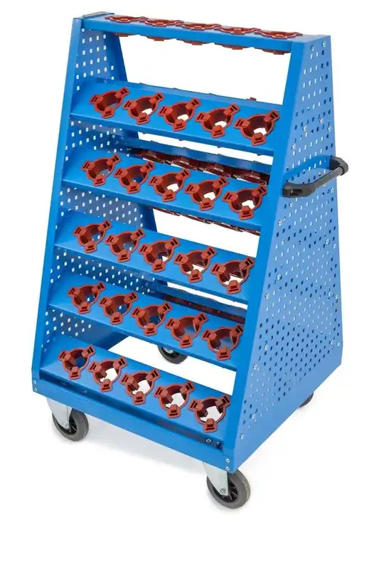 Huvema K2310 Chariot d‘atelier avec 55 porte-outils universels CNC