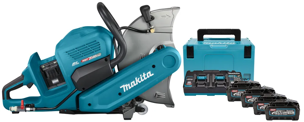 Makita CE001GM401X Tronçonneuse de 355 mm 2 x 40V Max 4 x 4.0Ah Li-Ion
