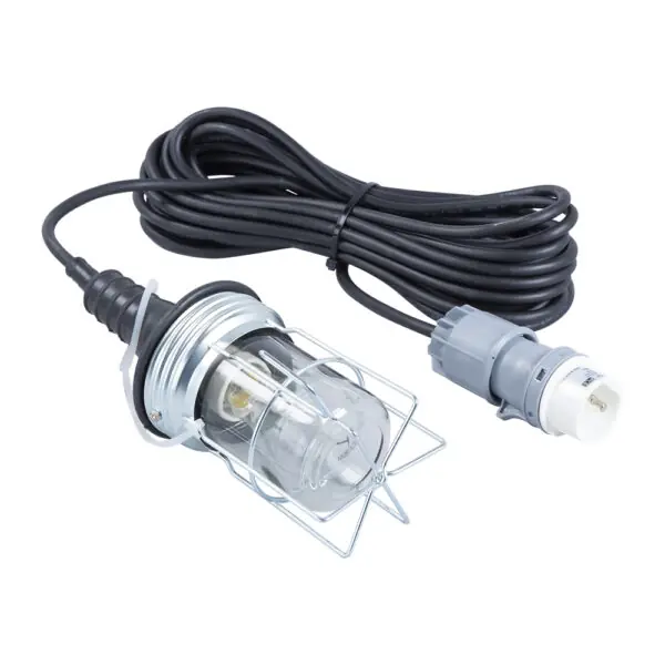 Eurolux 5201020 52.010.20 Panier lampe caoutchouc E27 - III 60W - 42V - panier pressé 10m H07RN-F 2 x 1.0 mm²