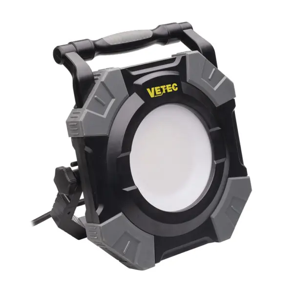 Vetec 55.325.10 Lampe de chantier LED 100W 3 couleurs classe I - 5m H07RN-F 3G1,5mm incl. 2x prises Schuko