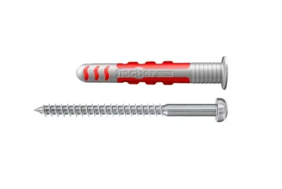 Fischer 557727 DuoSeal 6 x 38 avec vis à tête ronde A2 en acier inoxydable