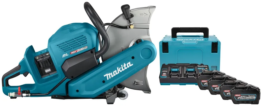 Makita CE001GT401X Tronçonneuse de 355 mm 2 x 40V Max 4 x 5.0Ah Li-Ion