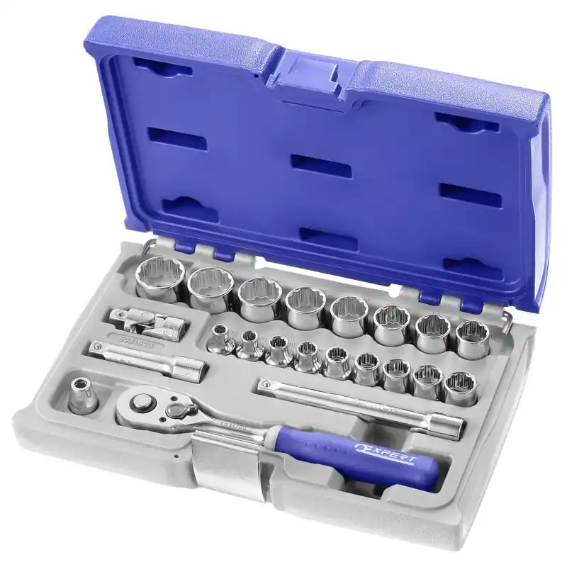 Facom Expert E031805 Coffret avec 12 douilles hexagonales 3/8" - mesures métriques - 22 pcs