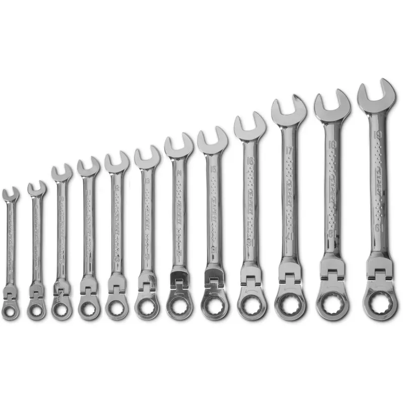 Facom Expert E111102 Jeu de 12 clés à cliquet à anneau articulé