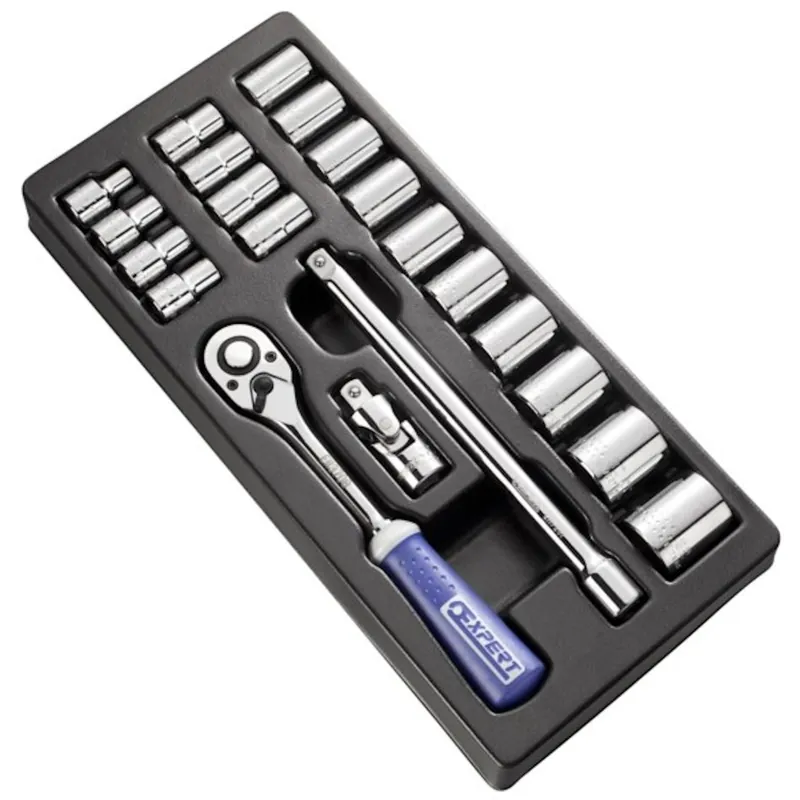 Facom Expert E194677 Douilles et accessoires module 1/2" - tailles métriques - 21 pièces