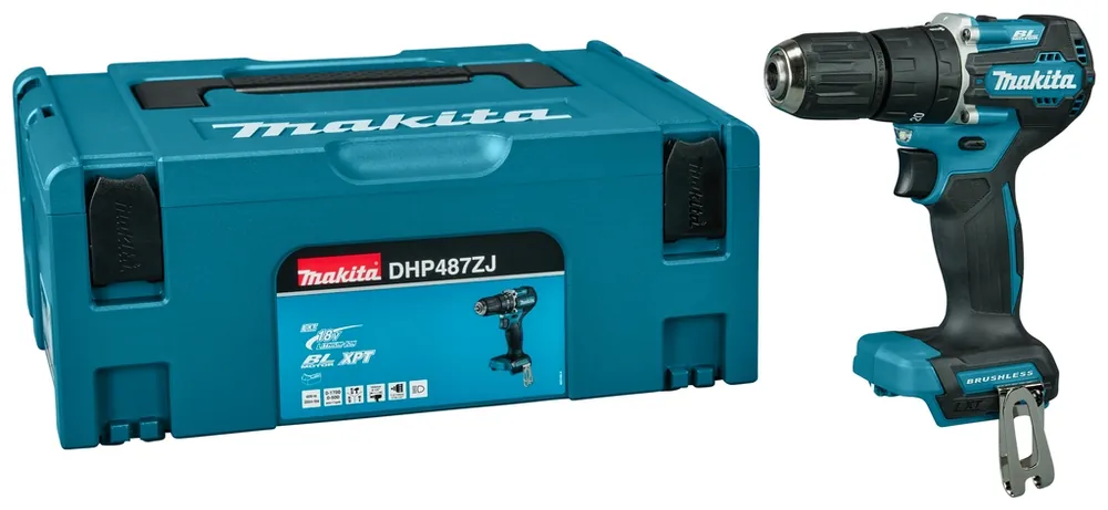 Makita DHP487ZJ Perceuse à percussion Brushless 18 Volt excl. batteries et chargeur dans Mbox
