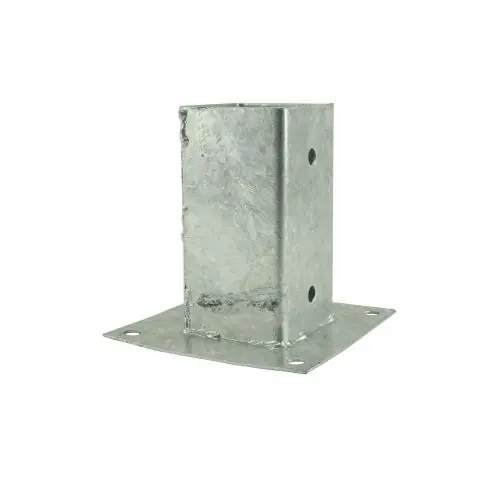 GB 736171.0001 TN Support de poteau avec plaque galvanisé à chaud