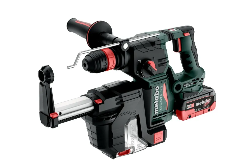 Metabo 601714930 KH 18 LTX BL 24 Q Set marteau combi sans fil avec aspiration ISA 18 LTX 24 SDS-Plus 18V 5.5Ah LiHD