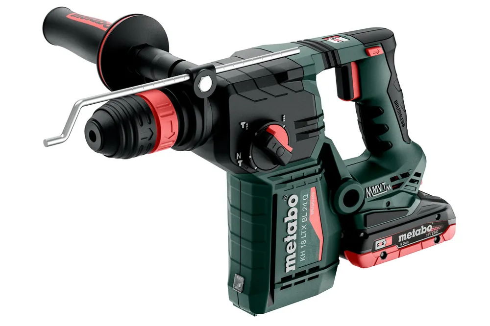 Metabo 601714800 KH 18 LTX BL 24 Q Accu Marteau combiné SDS-Plus 18V 4.0Ah LiHD
