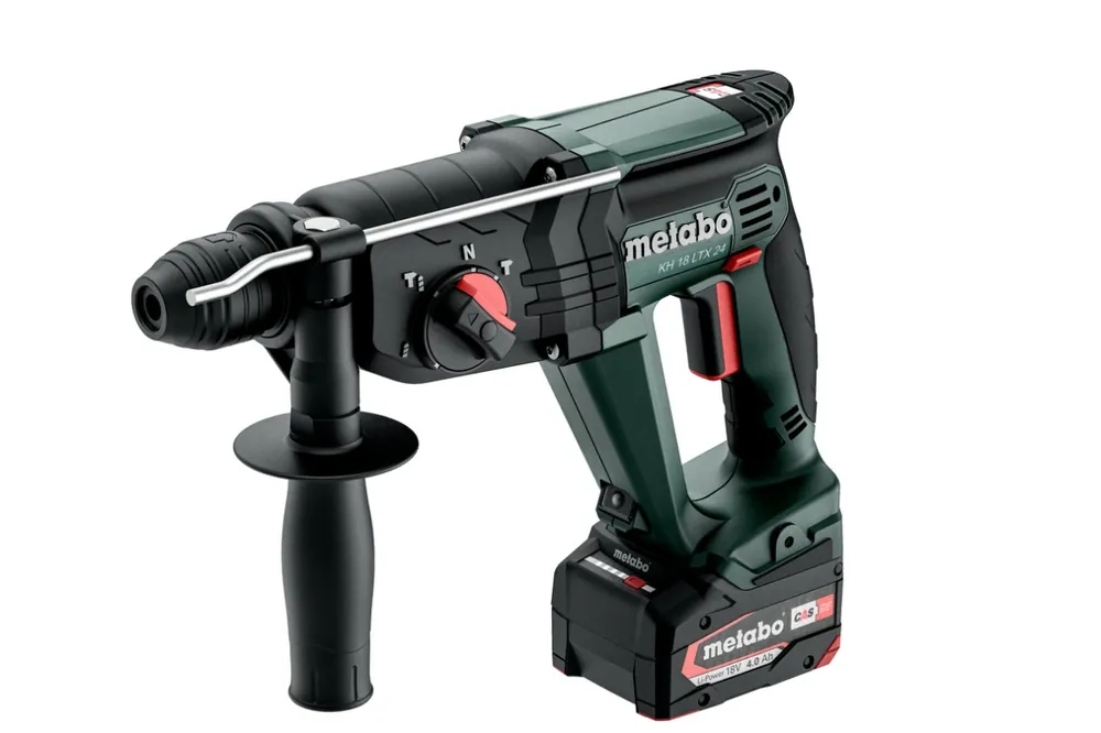 Metabo 601712510 KH 18 LTX 24 marteau combi sans fil SDS-Plus 18V 4.0Ah Li-Ion en métabox