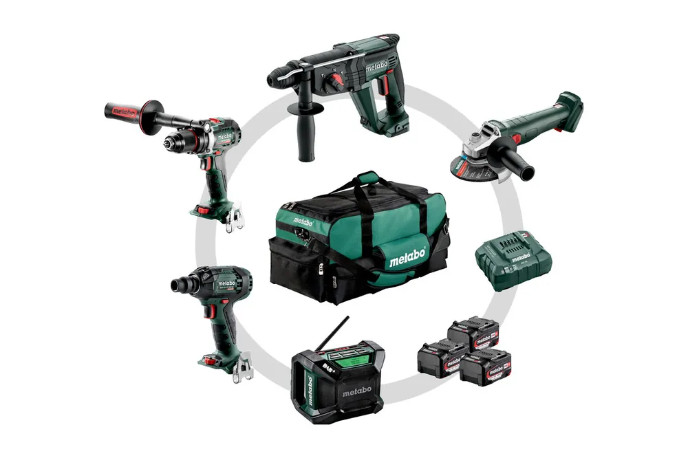 Metabo 685213000 Combo Set 5.2 18V 3 x 4.0Ah Li-Ion - 5 machines + 5 jaar dealer garantie