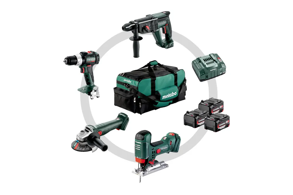 Metabo 685214000 Combo Set 4.3 18V 3 x 4.0Ah Li-Ion - 4 machines + garantie distributeur 5 ans