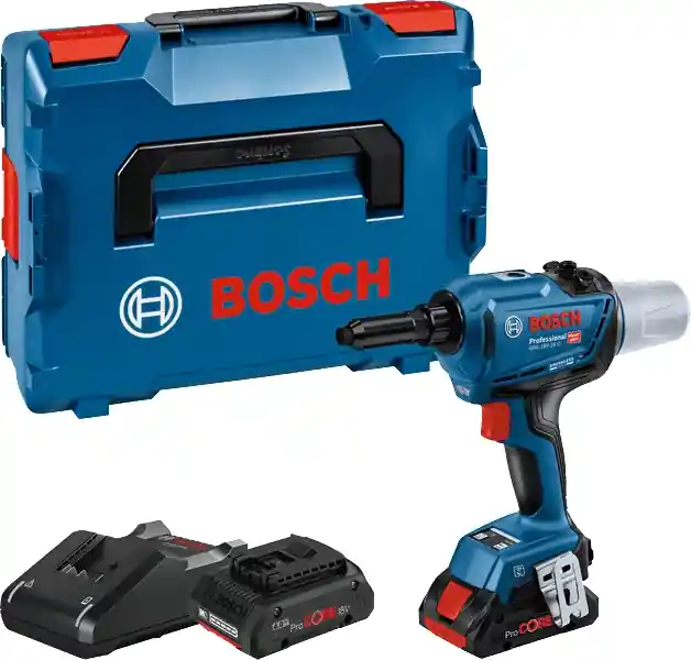 Bosch Bleu 06019K5001 GRG 18V-16 C Professional Accu Blind Riveter 18V 4.0Ah ProCore en L-Boxx