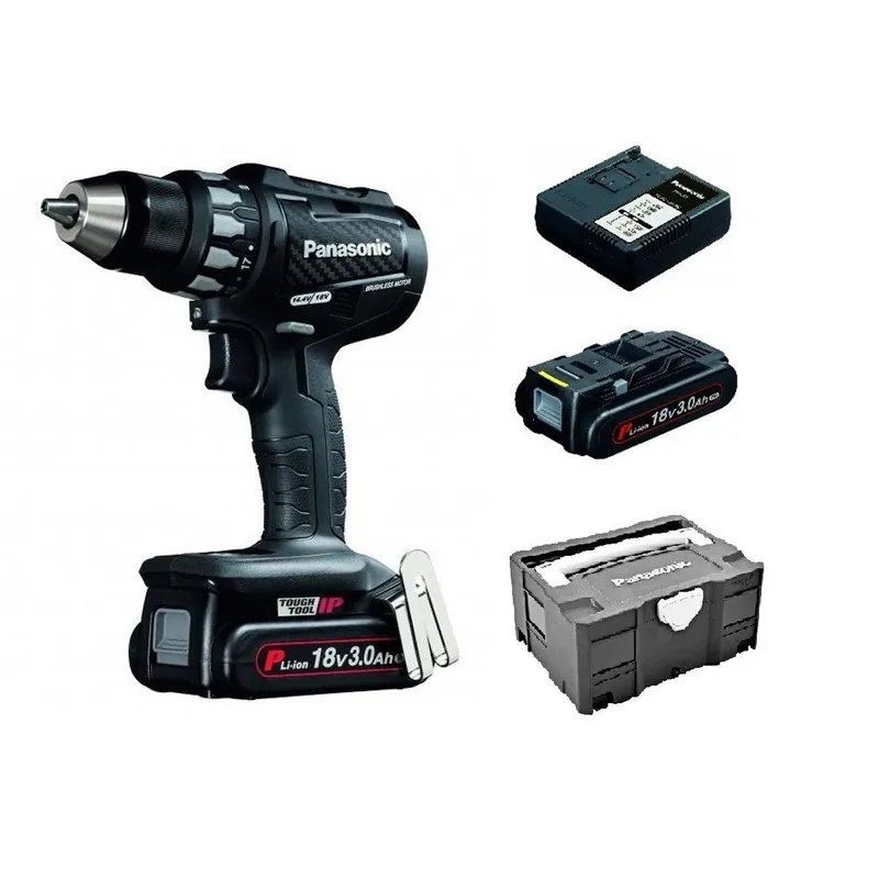 Panasonic EY74A2PN2G Perceuse-visseuse sans fil 18V Li-Ion (2x batterie 3.0Ah) en T-loc - sans balais