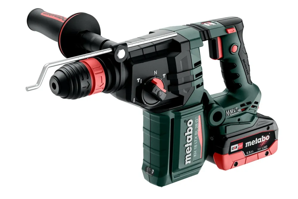 Metabo 601715660 KH 18 LTX BL 28 Q Accu Marteau combiné SDS-Plus 18V 5.5Ah LiHD