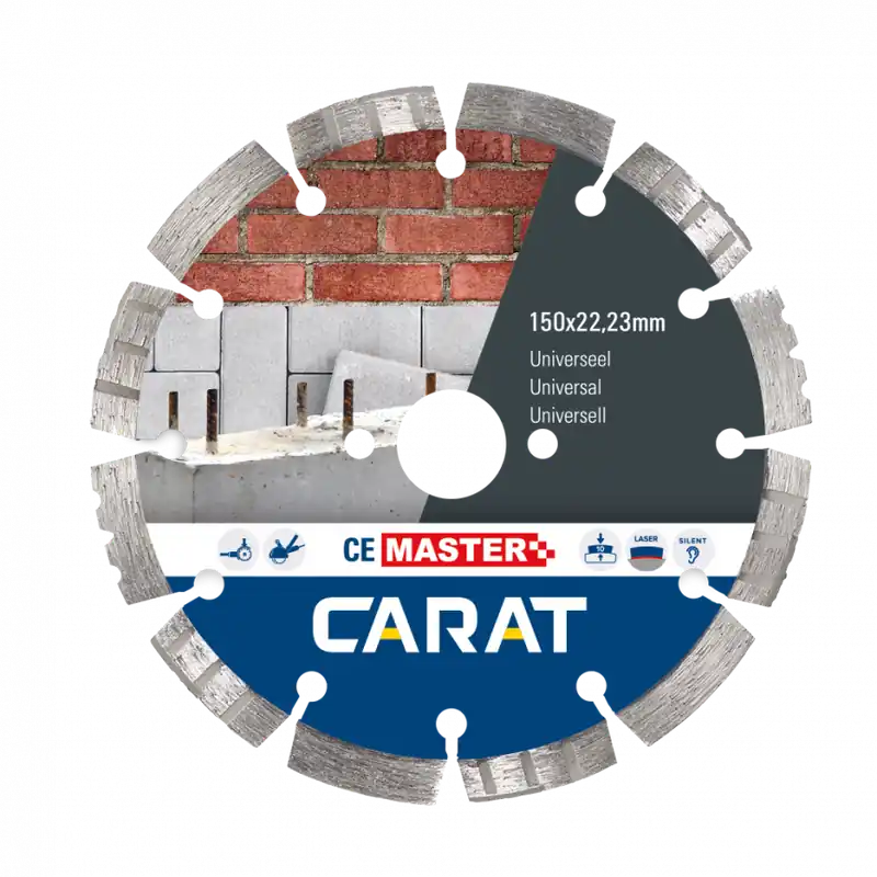 Carat CEM1509000 Lame de scie diamantée universelle CE Master 150 x 22,23