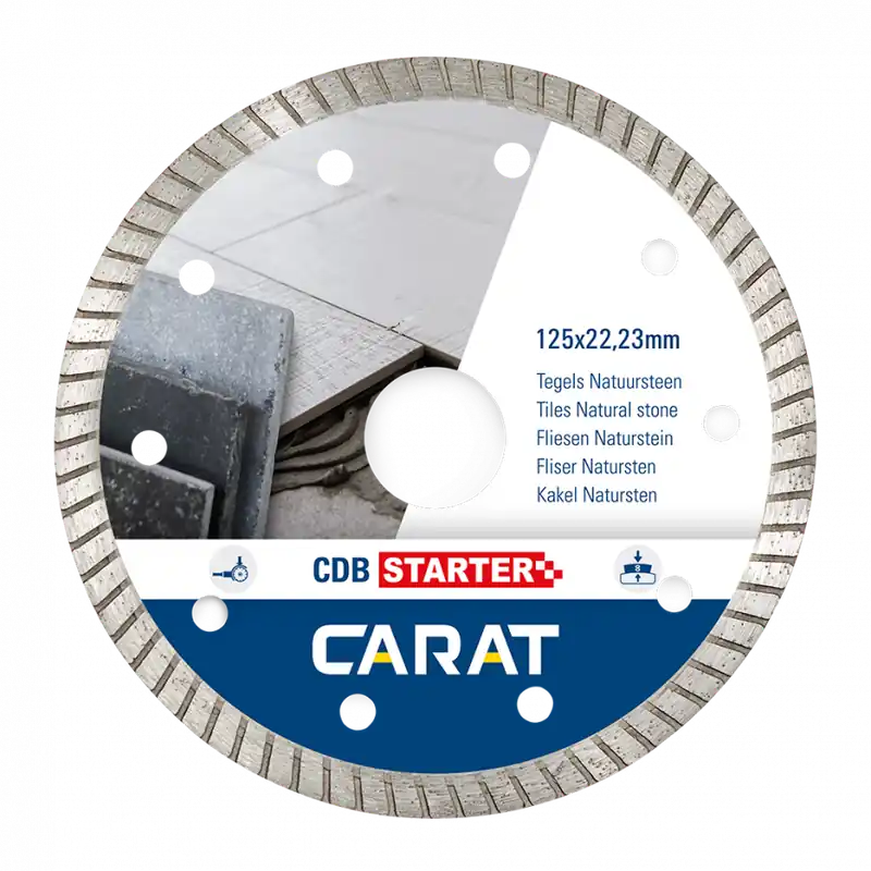 Carat CDBS115300 Lame de scie diamantée pour carrelage/Naturel CDB STARTER 115x22,23MM