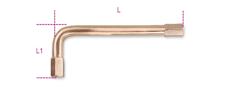 Beta 000962844 Clé à angle sans étincelle 3/8 mm 110 mm